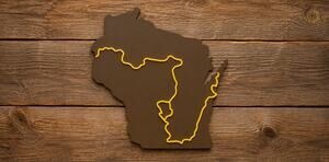 Wisconsin Ice Age National Scenic Trail Route Outline Sign Map CUSTOMIZE COLORS